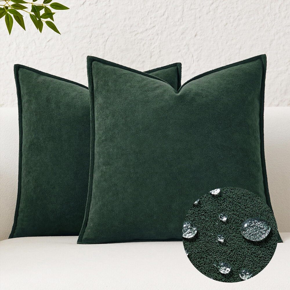 3911 Kevin Textile Christmas Decorative Pillow Covers Dark Green 16x16 Inch